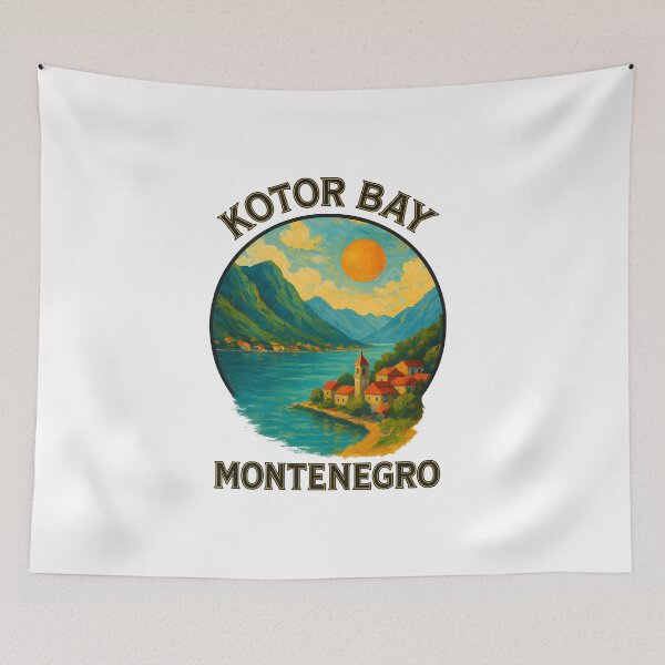 Item preview, Kotor Bay - Montenegro Travel Poster designed and sold by inkNext.
