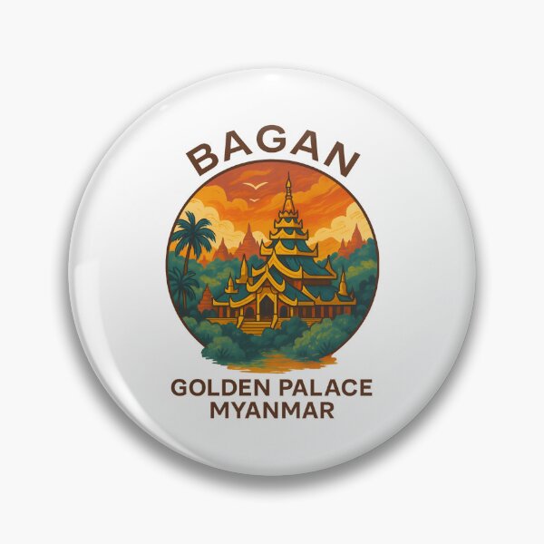 Item preview, Bagan Golden Palace - Myanmar Temple Art designed and sold by inkNext.