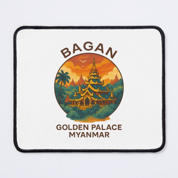 Item preview, Bagan Golden Palace - Myanmar Temple Art designed and sold by inkNext.