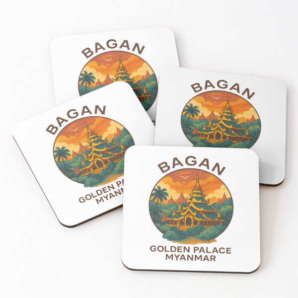 Item preview, Bagan Golden Palace - Myanmar Temple Art designed and sold by inkNext.