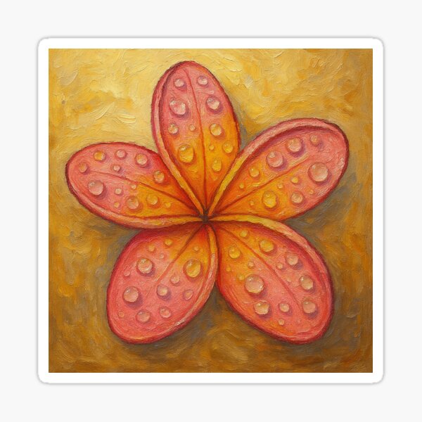Item preview, Dew-Kissed Pink Frangipani designed and sold by CanSparkleArt.