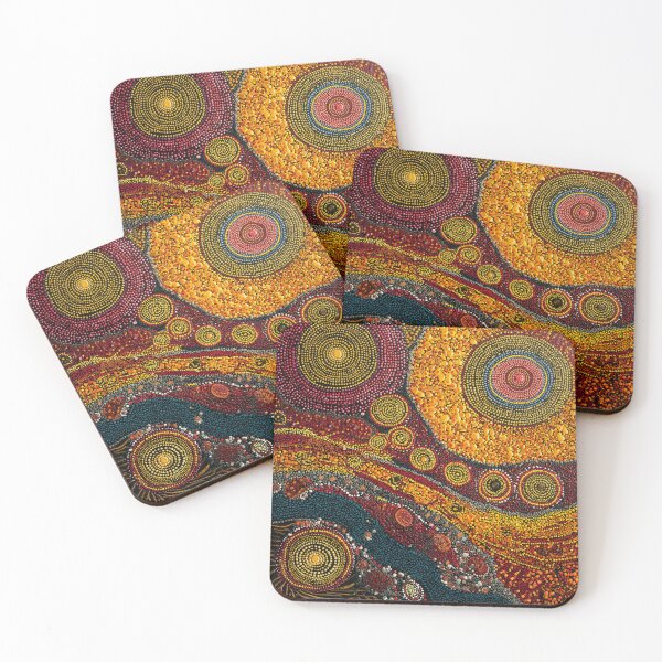 Item preview, Aboriginal Inspired Dot Art - Lava Center designed and sold by GrinGalore.