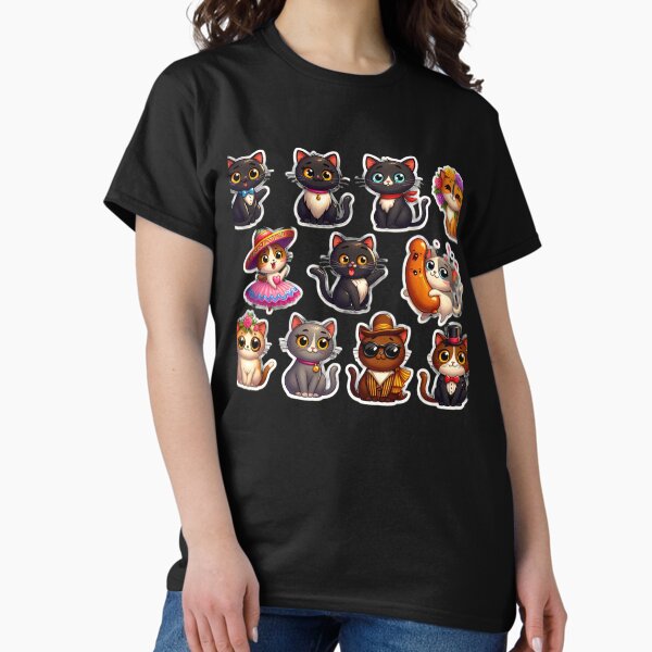 Item preview, cute funny cat pattern cheerful colorful cats ,aesthetic cat art,funny cat,Cat Lover,cute cat,cat pattern designed and sold by Expressions-Sel.