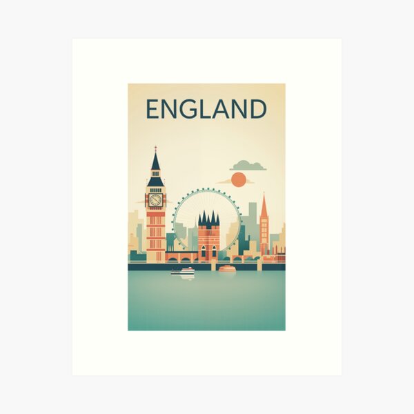 Item preview, ENGLAND TRAVEL POSTER designed and sold by MarkedArtPrints.