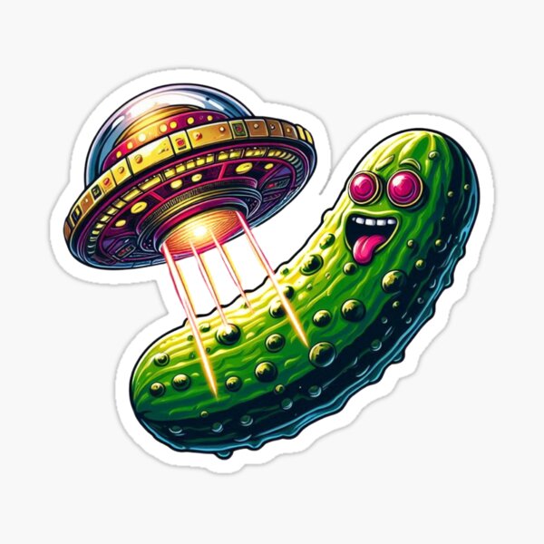 Item preview, Alien Space Ship Zaps Pickle designed and sold by FineArtsPro.