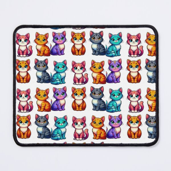Item preview, cute funny cat pattern with colorful sweet cats,aesthetic cat art,funny cat,Cat Lover,cute cat,cat pattern designed and sold by Expressions-Sel.