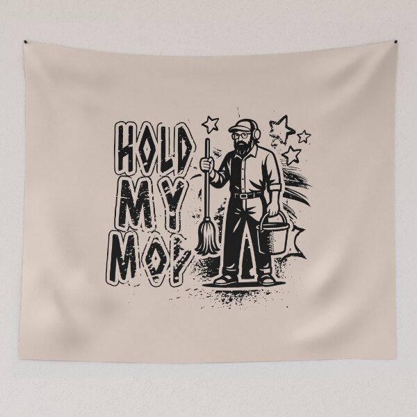 Item preview, Anatoly-Hold my mop- I Am Sorry Can I Clean Here - | zechjohn's Internet Fun Gym Prank Black designed and sold by ZechJohnRB.