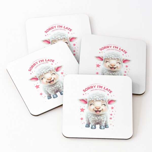 Item preview, Sorry I'm Late I Was Dilly Dallying | Funny Sheep designed and sold by Colorful-Garden.