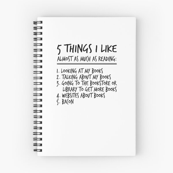 Item preview, 5 Things I Like Almost As Much As Reading V4 designed and sold by TeeTimeGuys.