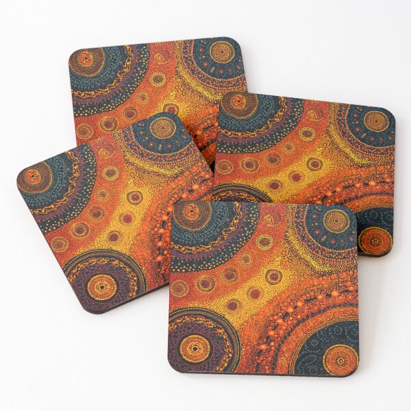 Item preview, Aboriginal Inspired Dot Art - Lava Hub designed and sold by GrinGalore.