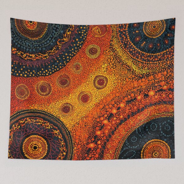 Item preview, Aboriginal Inspired Dot Art - Lava Hub designed and sold by GrinGalore.