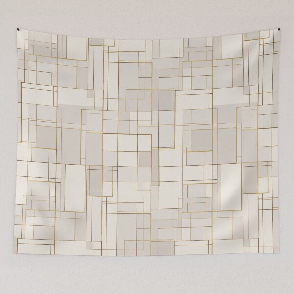 Item preview, Modern Minimalist Abstract Geometric Gold Line Pattern designed and sold by CleverboyDsgns.