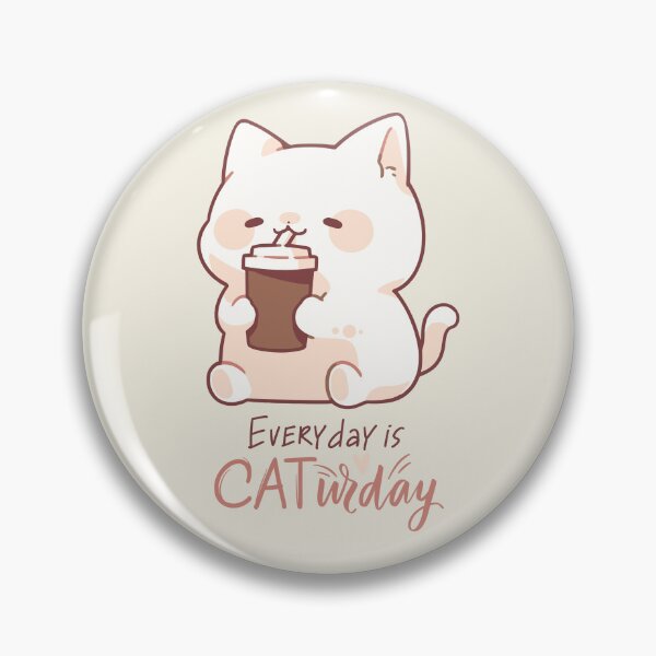 Item preview, Every Day is CATurday – Cute Coffee Cat Design designed and sold by kamlynash.
