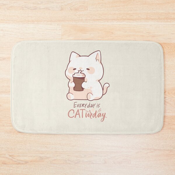 Item preview, Every Day is CATurday – Cute Coffee Cat Design designed and sold by kamlynash.