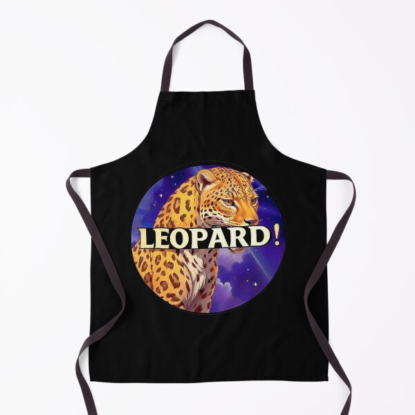 Item preview, Image 6/6 of a fantasy leopard with the large phrase "LEOPARD!" in the center inside a circle. designed and sold by Giulivo Store Graphic.