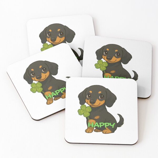 Item preview, Dog x Clover Dachs hund Happy designed and sold by CloverVillage.