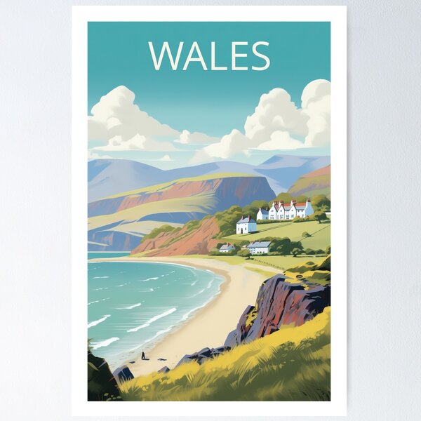 Item preview, WALES TRAVEL ART designed and sold by MarkedArtPrints.