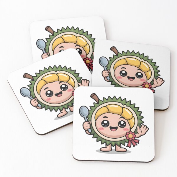 Item preview, Adorable Durian Character Illustration designed and sold by ChibiPCStudio.