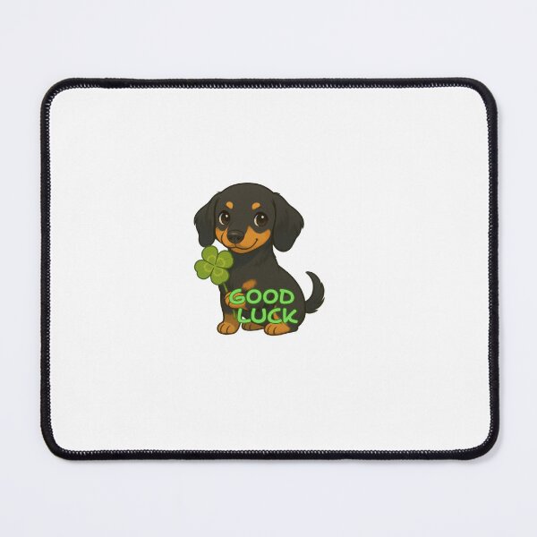 Item preview, Dog x Clover Dachs hund Good Luck designed and sold by CloverVillage.