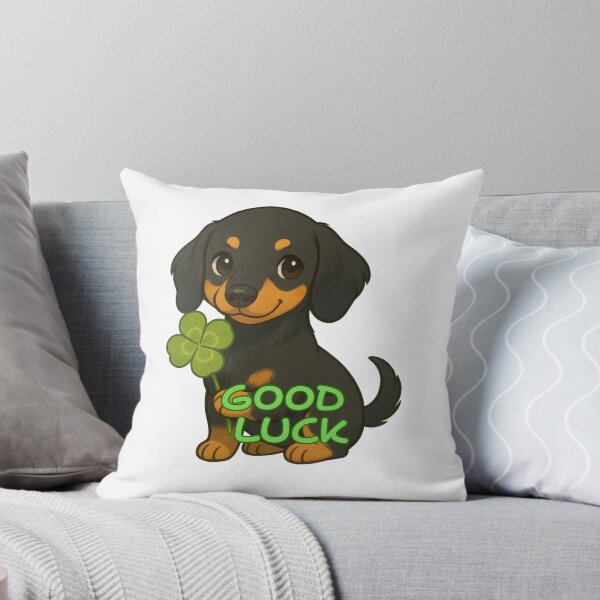 Item preview, Dog x Clover Dachs hund Good Luck designed and sold by CloverVillage.
