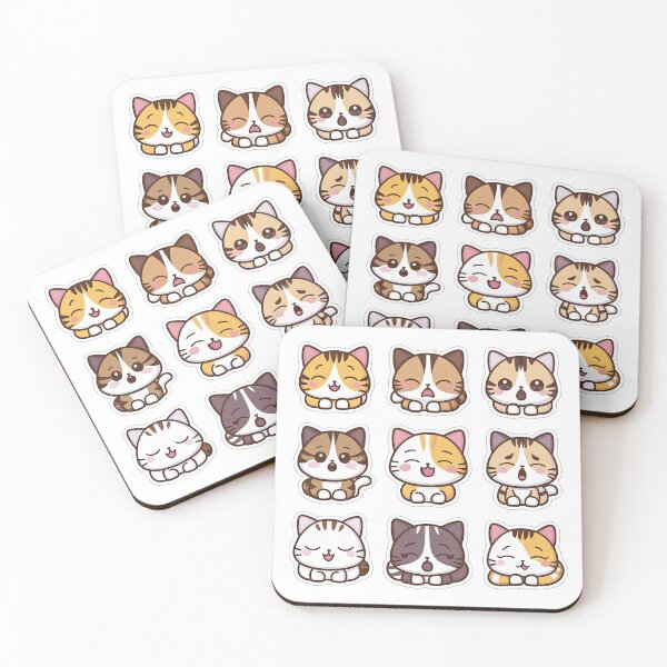 Item preview, cute funny cat pattern funny cat stickers,aesthetic cat art,funny cat,Cat Lover,cute cat,cat pattern designed and sold by Expressions-Sel.