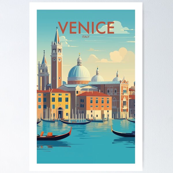 Item preview, VENICE TRAVEL POSTER designed and sold by MarkedArtPrints.