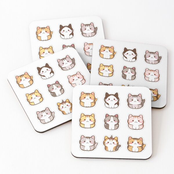 Item preview, cute funny cat pattern funny cat stickers ,aesthetic cat art,funny cat,Cat Lover,cute cat,cat pattern designed and sold by Expressions-Sel.