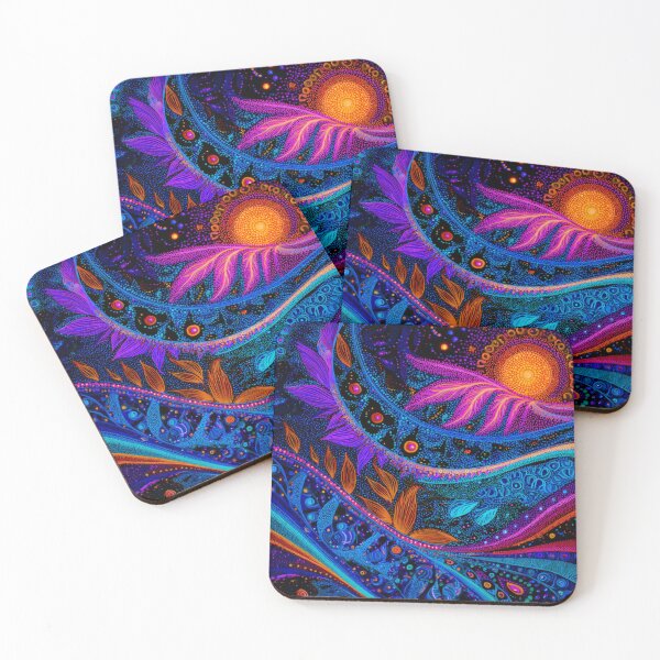 Item preview, Aboriginal Inspired Dot Art - Night Fairytale Forest designed and sold by GrinGalore.