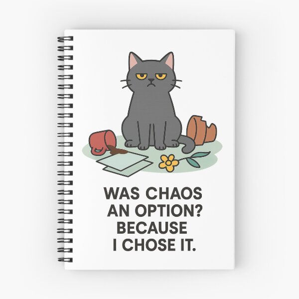 Item preview, Was Chaos an Option? Because I Chose It – Funny Cat Shirt designed and sold by Lunio Studio.