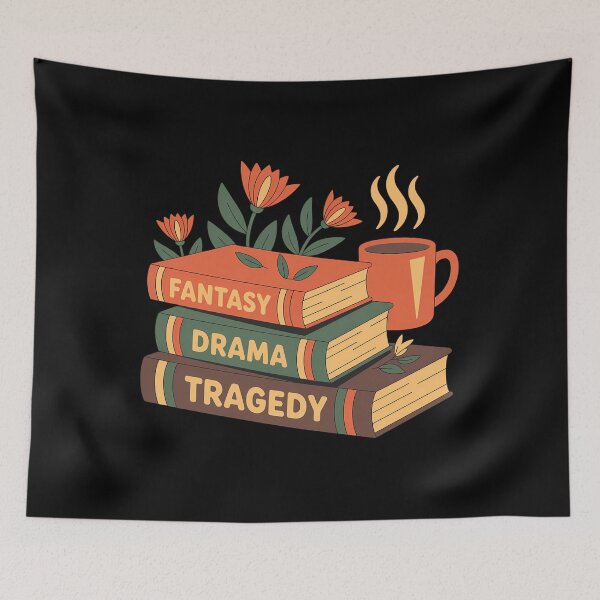 Item preview, Book Lover Floral Fantasy Drama And Tragedy designed and sold by savrmiller.