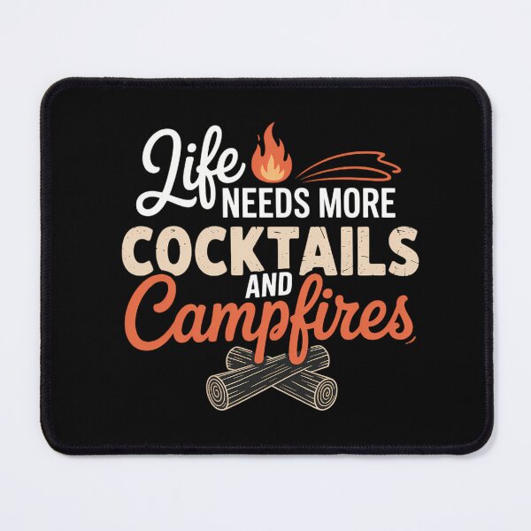 Item preview, Cabin Life Cocktails Campfires Lake Bum Camping Woods designed and sold by savrmiller.