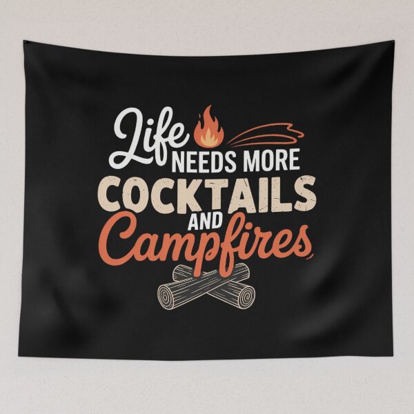 Item preview, Cabin Life Cocktails Campfires Lake Bum Camping Woods designed and sold by savrmiller.