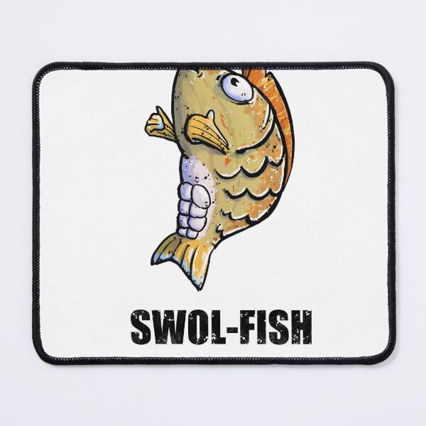 Item preview, Swol-fish designed and sold by Cute & Funny Hand-Drawn Prints | Happy Doodle Friends Shop.