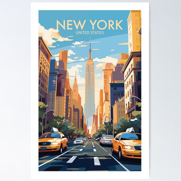 Item preview, NEW YORK TRAVEL ART designed and sold by MarkedArtPrints.