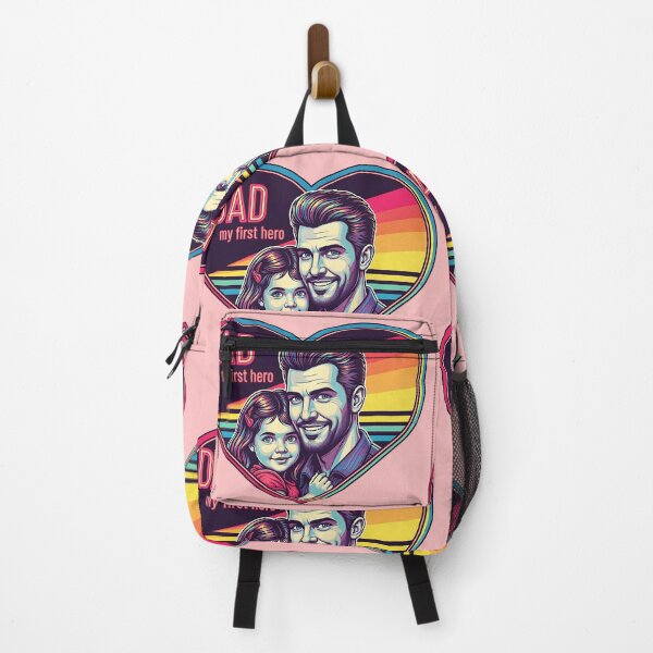 Item preview, Dad My First Hero Retro Heart | Modern Mojo | Father and Daughter Art | Unique Father’s Day Gift designed and sold by Modern-Mojo.