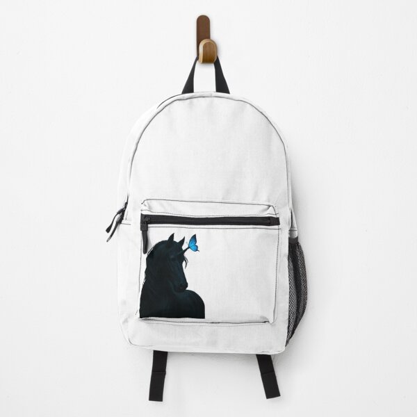 Item preview, black unicorn with blue butterfly designed and sold by KrazyArtStyle.