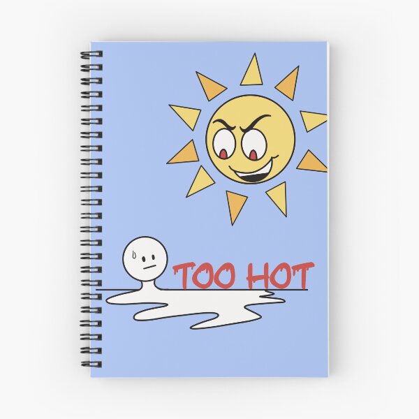 Item preview, Too Hot: Blue Background Version  designed and sold by FarFetchedFox.