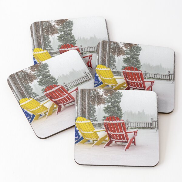 Item preview, deck chairs in the snow, Jasper designed and sold by Steven Weeks.