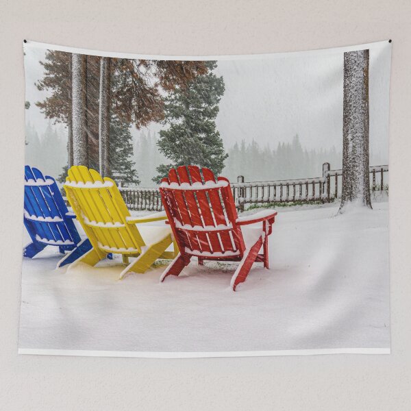 Item preview, deck chairs in the snow, Jasper designed and sold by Steven Weeks.