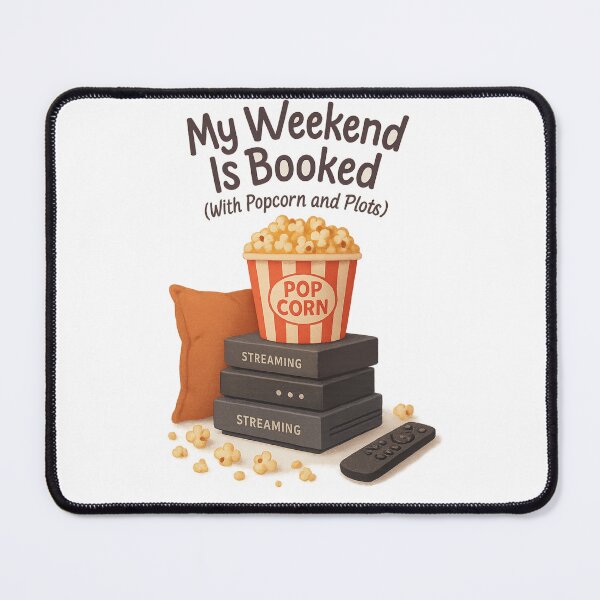 Item preview, My Weekend Is Booked – Cozy Movie & TV Binge Design designed and sold by Aube11.