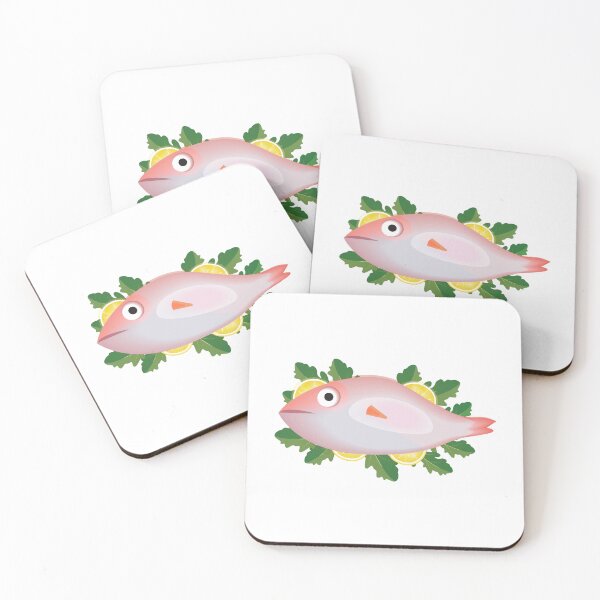 Item preview, Composition of sea dorado fish, lemons and greens, vector illustration. designed and sold by OlhaBondarenko.