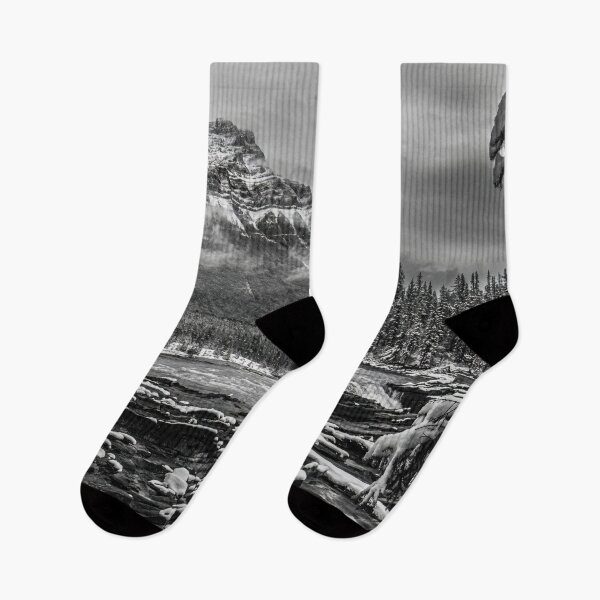 Item preview, Athabasca Falls, black & white, Canada designed and sold by Steven Weeks.