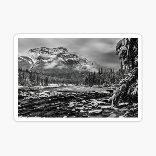 Item preview, Athabasca Falls, black & white, Canada designed and sold by Steven Weeks.