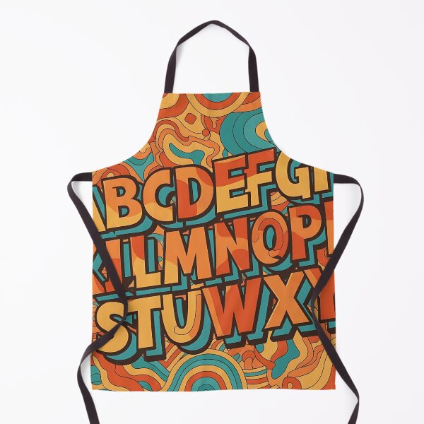 Item preview, Retro Alphabet Letters Pattern by Modern Mojo | Groovy Vintage Font Art | Colorful 70s Vibes designed and sold by Modern-Mojo.