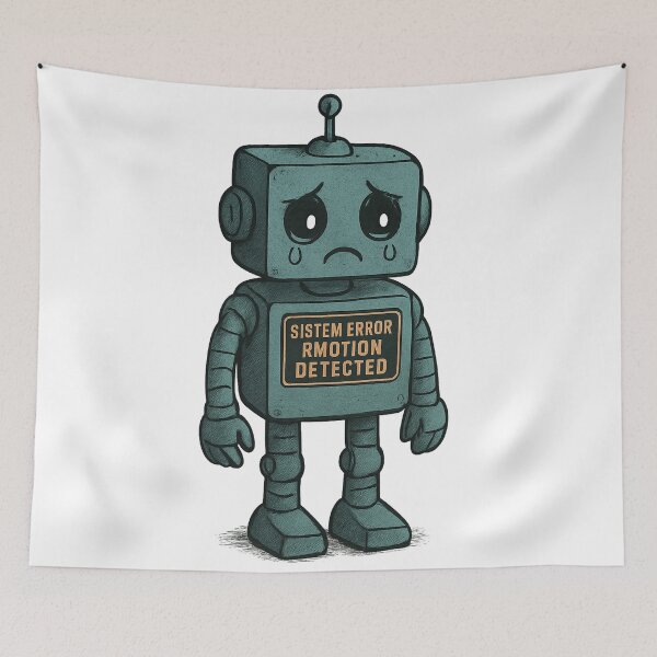 Item preview, Sad Robot – System Error: Emotion Detected designed and sold by B-M-Store.