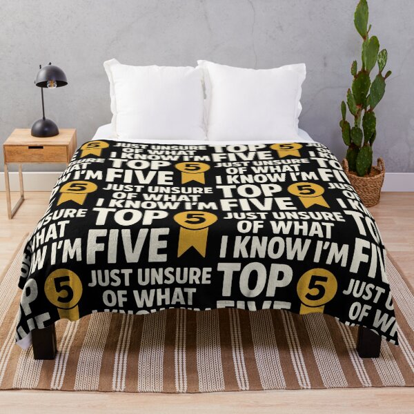 Item preview, Top Five – Just Unsure of What | Funny Self-Aware T-Shirt designed and sold by TeeTimeTreasure.