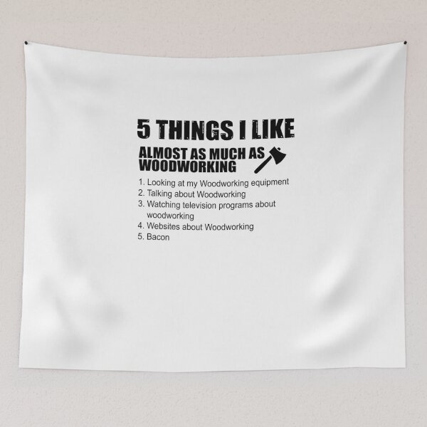 Item preview, 5 Things I Like Almost As Much As Woodworking V2 designed and sold by TeeTimeGuys.