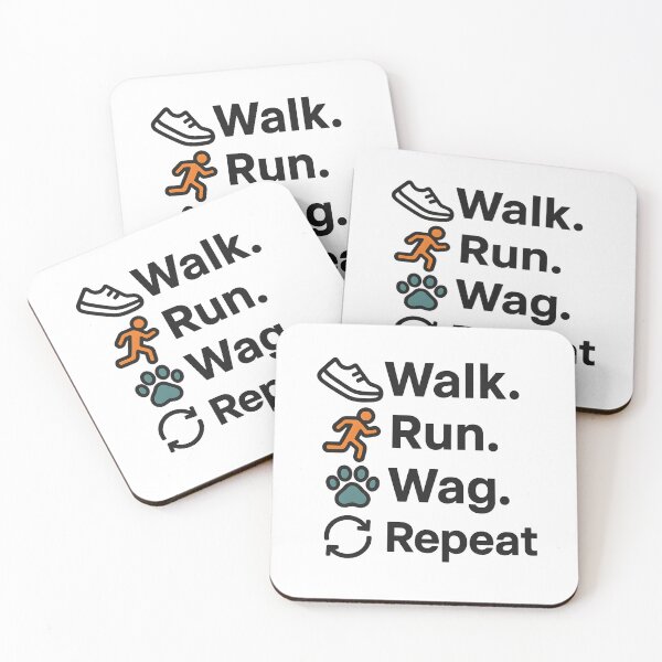 Item preview, Walk Run Wag Repeat – Funny Active Dog Lover T-Shirt designed and sold by SnB-Design.