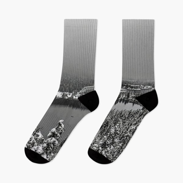 Item preview, Lake Louise, snow, black & white, Canada designed and sold by Steven Weeks.