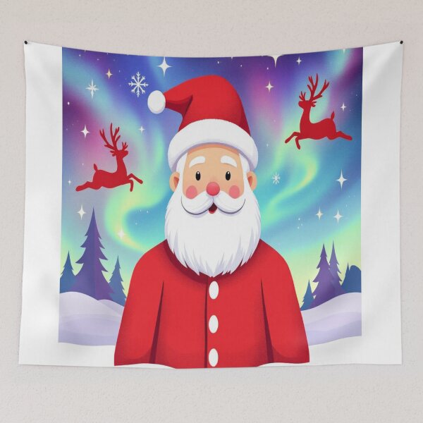 Item preview, Santa Claus Under the Northern Lights designed and sold by 420Rave.
